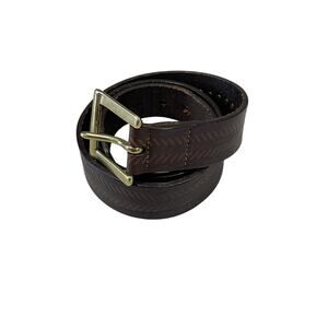 Trafalgar Belt Men’s Size 34" Brown Genuine Leather With Silver Studded Accents